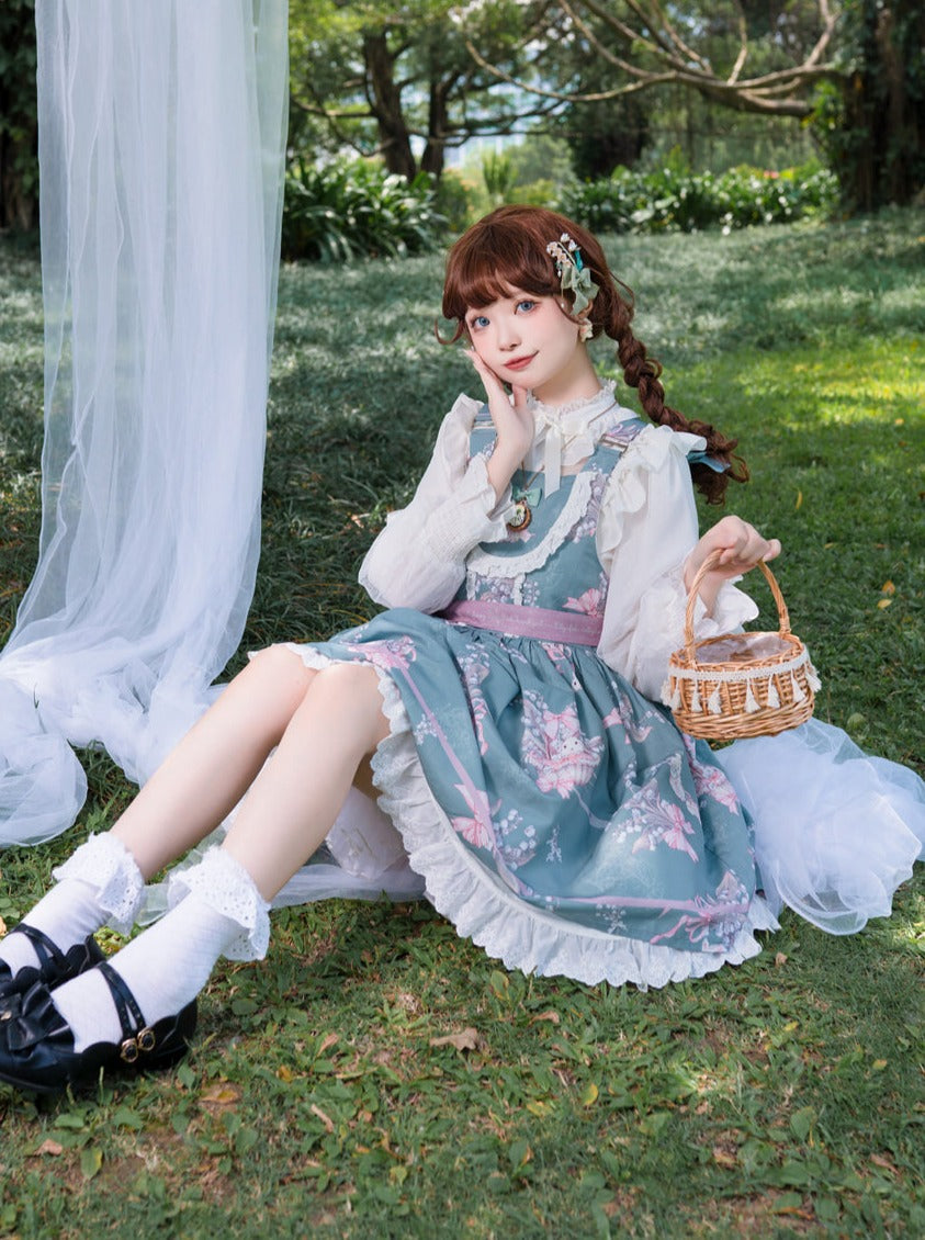 Girly Flower Lolita Dress Retro