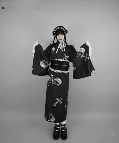 Japanese Yukata Dress – Butterfly Print Kimono Robe