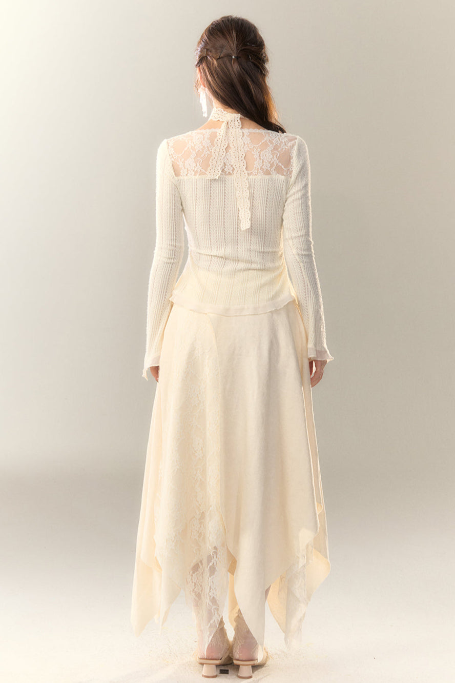 ワイルドティーホワイト+フェアリーロングイレギュラートップスカート