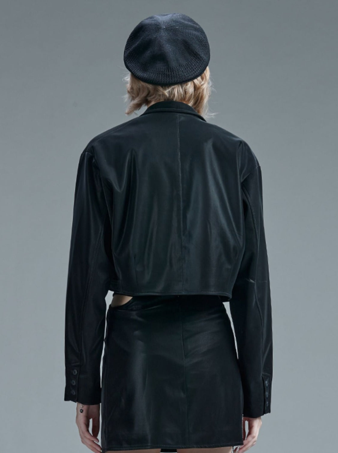 レザースーツジャケットショート