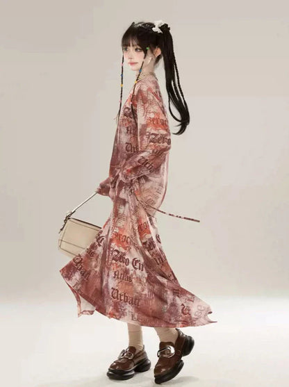 ドレス デジタル イレギュラー プリント サスペンダー アメリカン