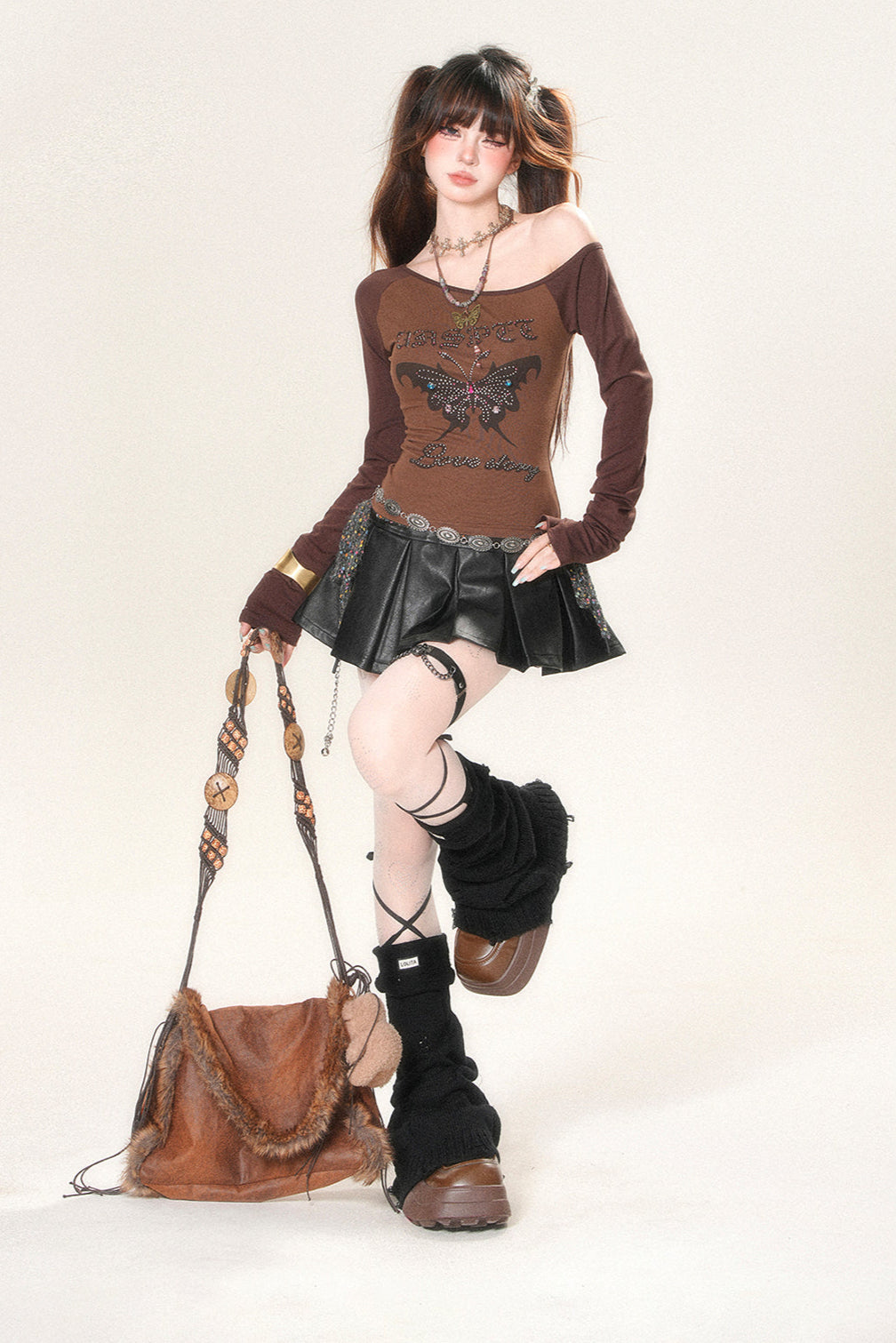 ショルダーウエスタンセクシートップ スラウチワン