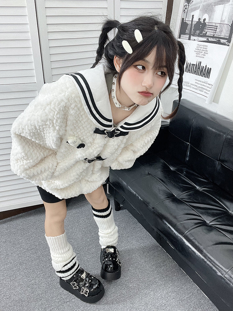 Toe Denim Shoes Puppy Platform Angel Punk Style Round