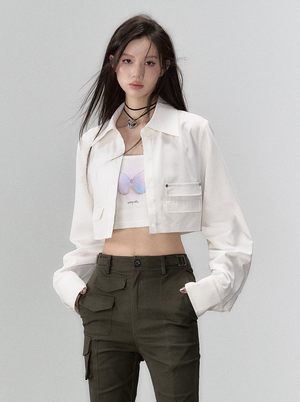 Fashionable Skirt Two-piece Jacket Coat + Short