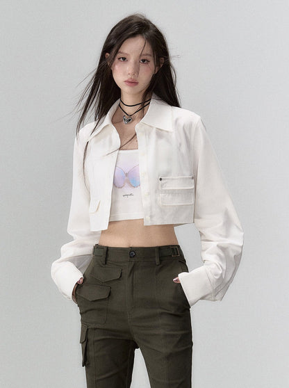 Fashionable Skirt Two-piece Jacket Coat + Short