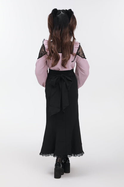 レースリボンブラウスショルダー