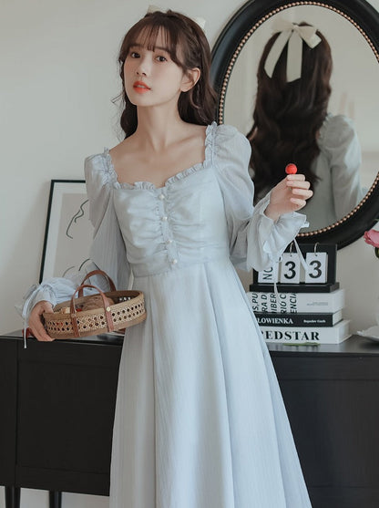 Fairy Style Dress Collar French Gentle Square