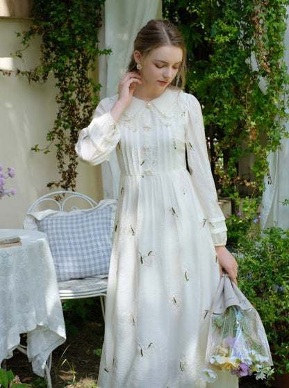 優しいベビーフラワーフレンチスタイルドレス