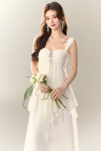 Neu Unregelmäßigen Kleid Küste Strass Schwimm