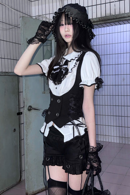 リボンクラッシュシャツ