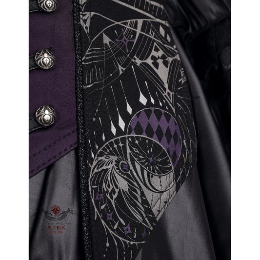 Sin Embroidered Corset Belt & Double-Sided Printed Train