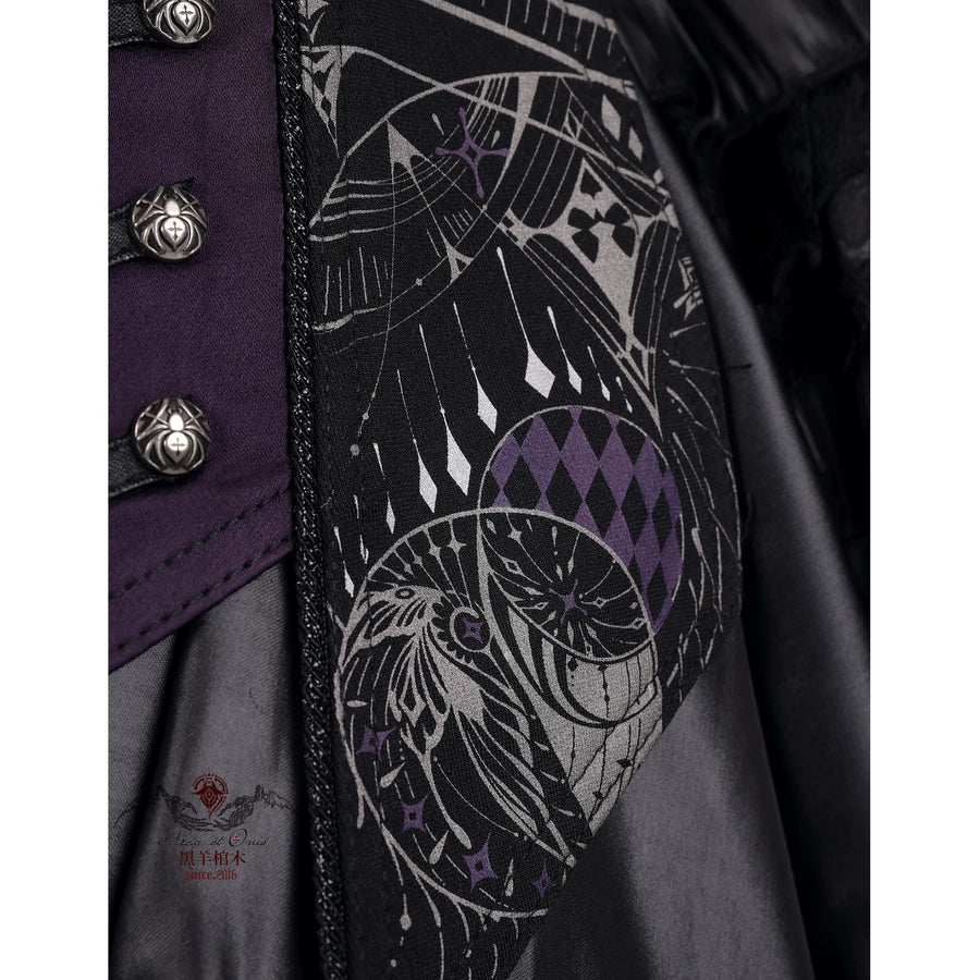 Sin Embroidered Corset Belt & Double-Sided Printed Train