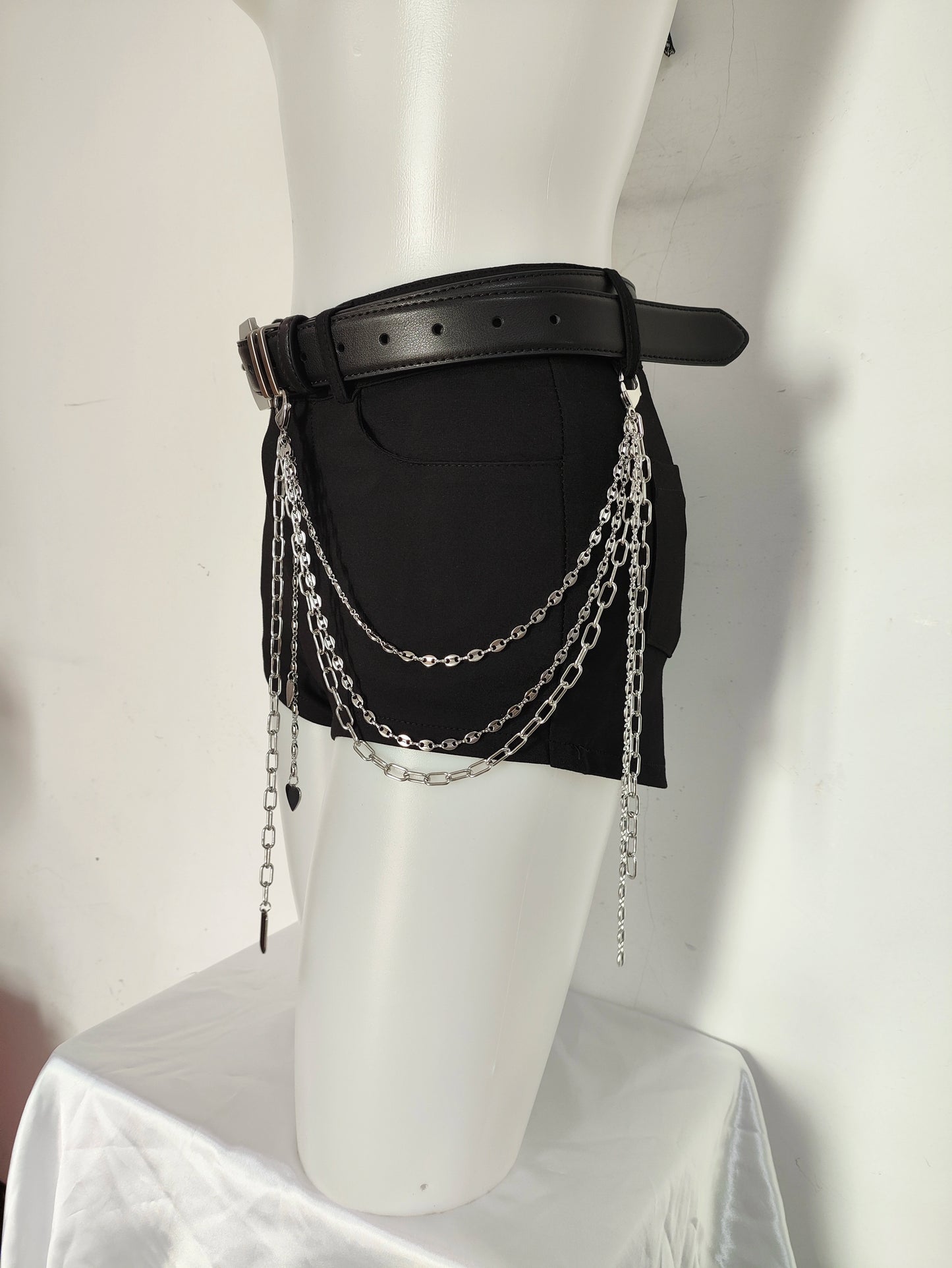 Punk Street Rock Niche Pure Stainless Steel Chain Pendant Waistband Chain