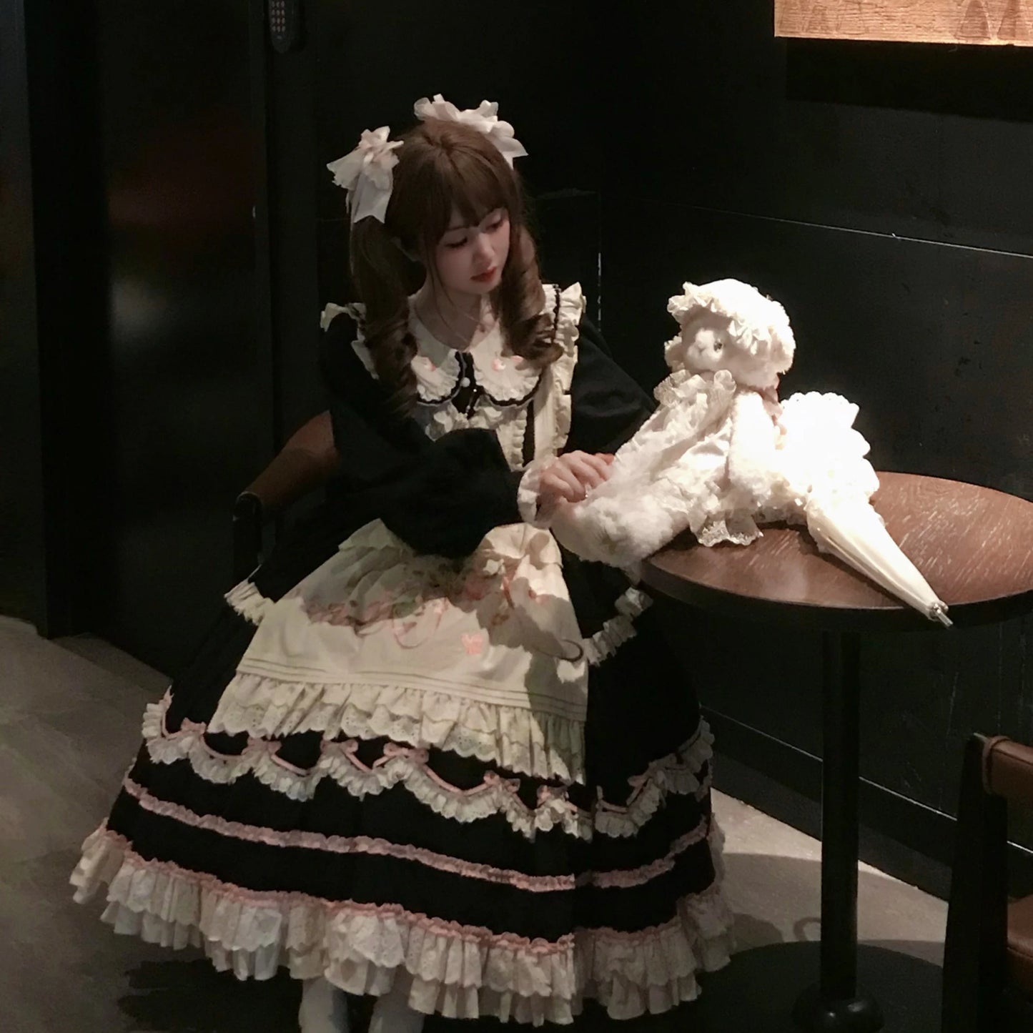 Dawn Cherry Blossom Shadow Lolita OP – Feng Ling Symphony Series | Wind Spirit Symphony