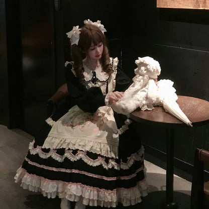 Dawn Cherry Blossom Shadow Lolita OP – Feng Ling Symphony Series | Wind Spirit Symphony