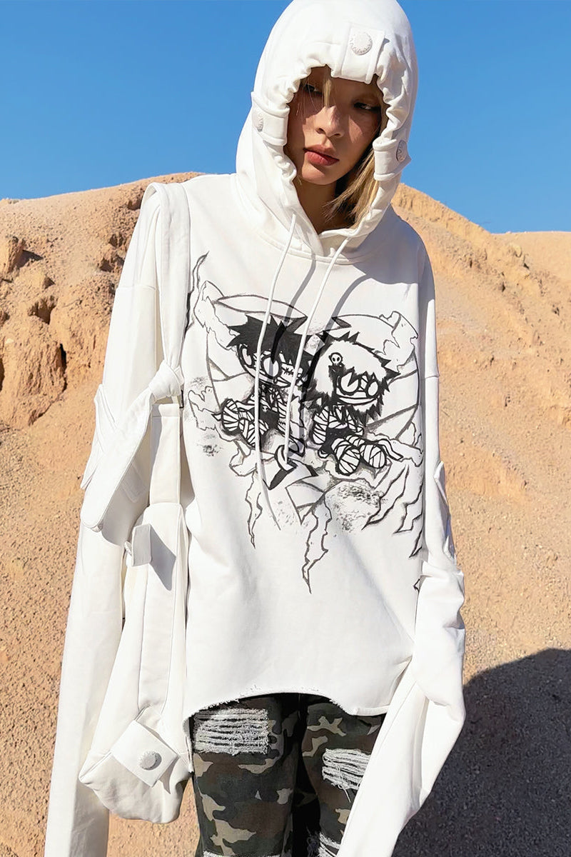 Hoodie Love Kapuzen-Mumien-Sweatshirt