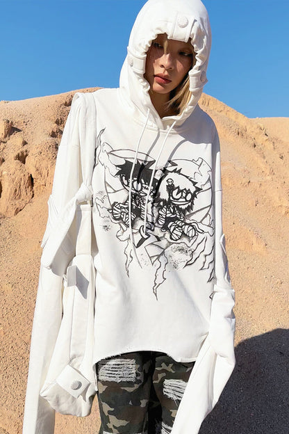 Hoodie Love Kapuzen-Mumien-Sweatshirt