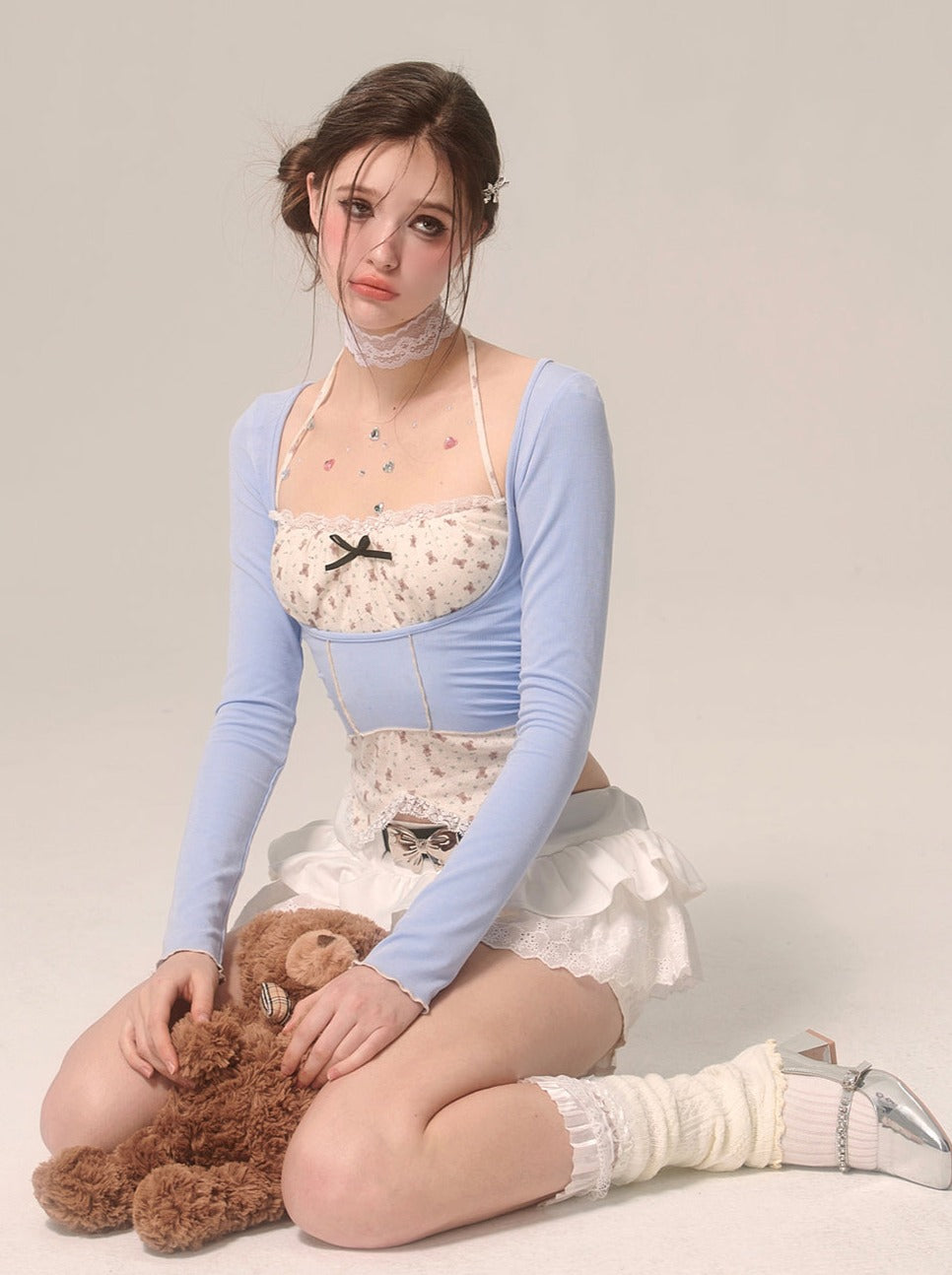 ブルートップス ツーシスター フェイクウエストピース