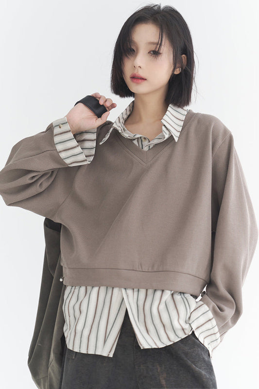 sweatshirt Loose style two-piece fit