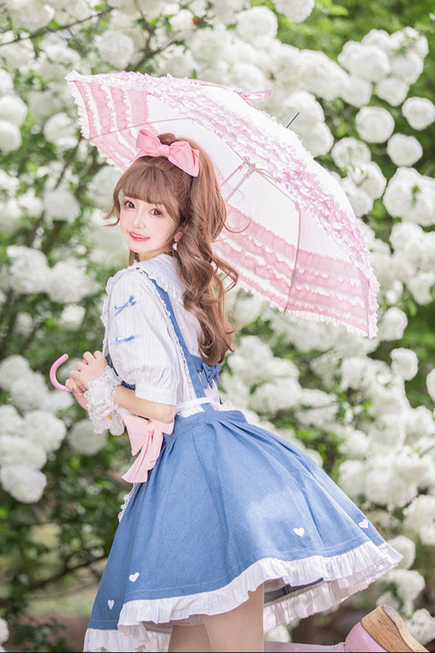 + デニムエプロン ロリータインナーウェア ジャンパースカート ライトドール 生