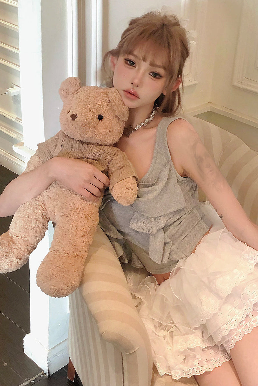 リボンタンクトップフリル