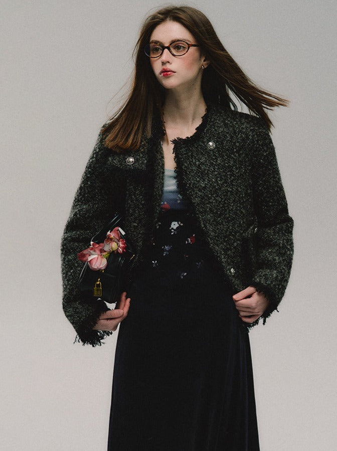 Gold Grand Jacket Tweed Tone Small Fre