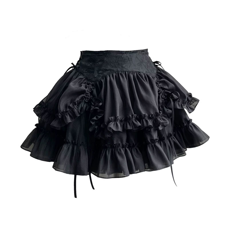 Veiled Butterfly Gothic Lolita Corset & Skirt | Luna Script
