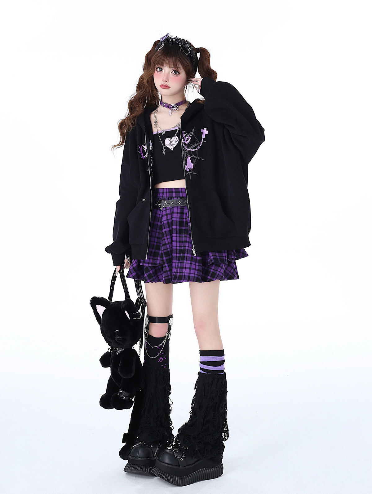 Vielseitiger Nischen-Hoodie Punk Loose Sweet