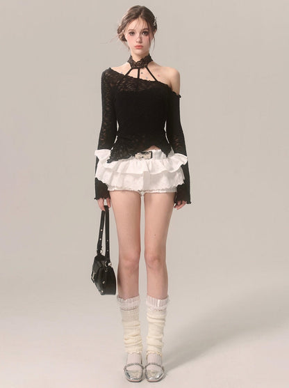 レースインナーウェアトップ ホルターネック