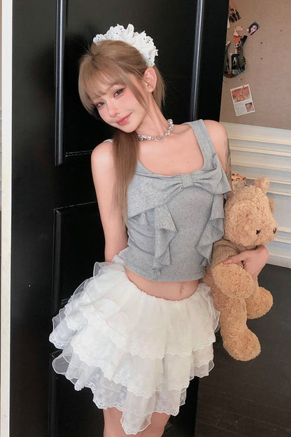 リボンタンクトップフリル