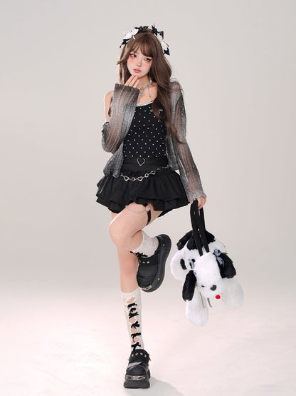 サマーラブ シアーレターニットカーディガン