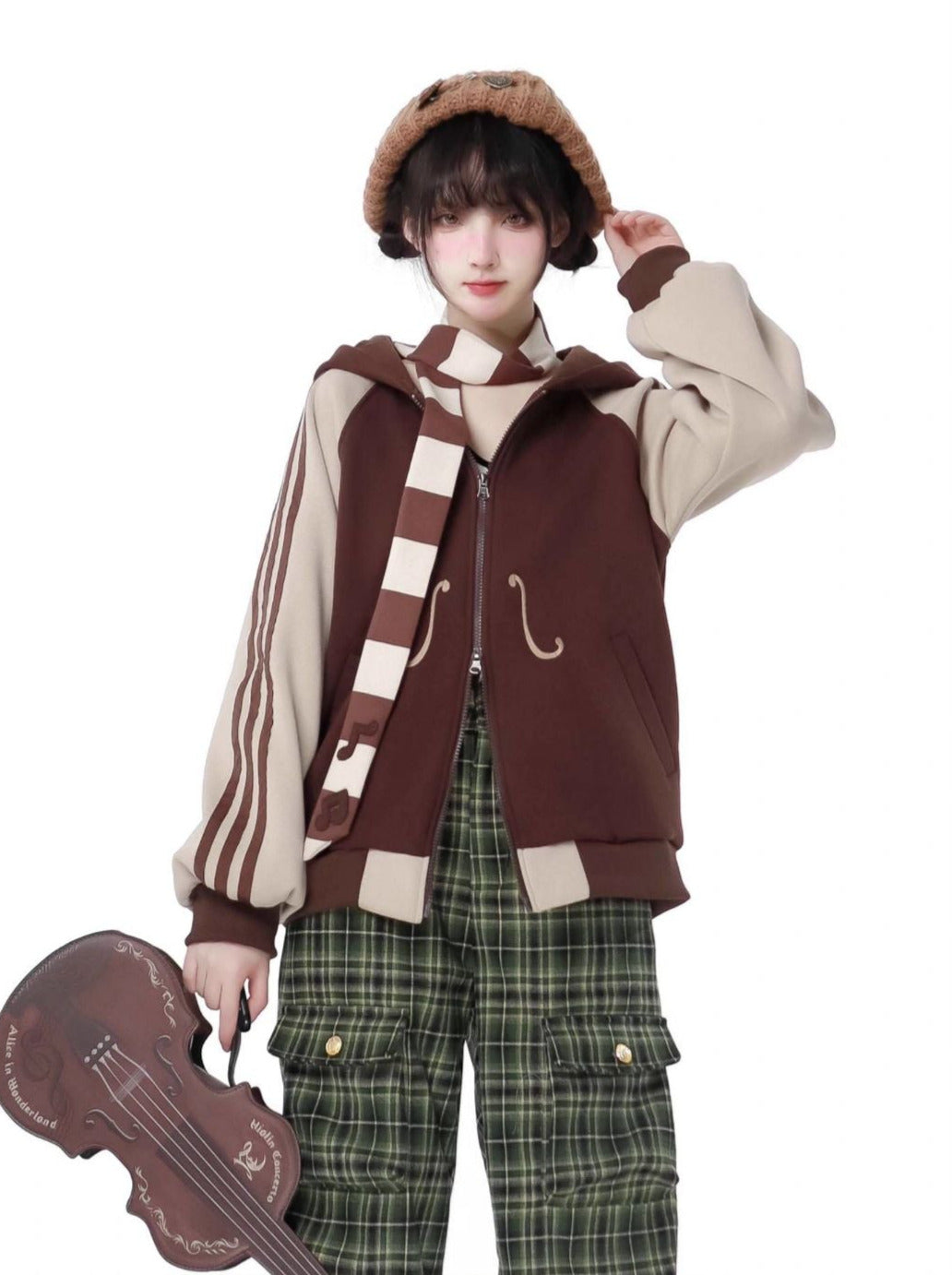 Violin Concerto Sweaty Foody Jacket + Off Ward Trainer + Check Pants