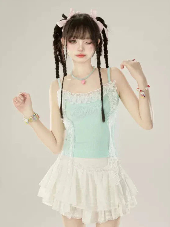 ミントキャミソールディフューザーレース