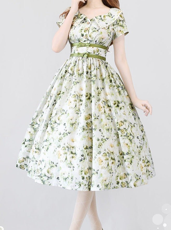 Mark Retro Lolita Kleid mit Blumentaille