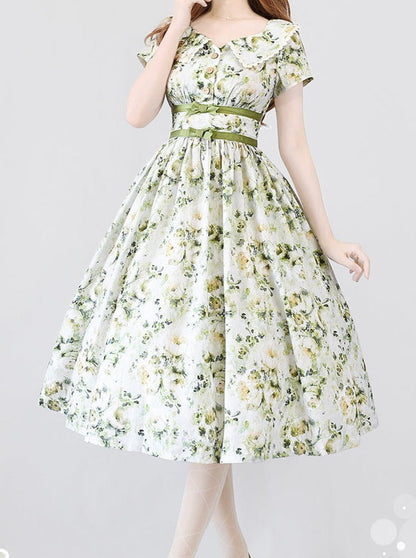 Mark Retro Lolita Kleid mit Blumentaille