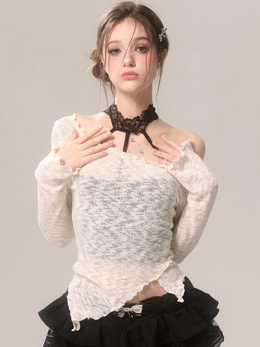 Lace Innerwear Top Halter-neck