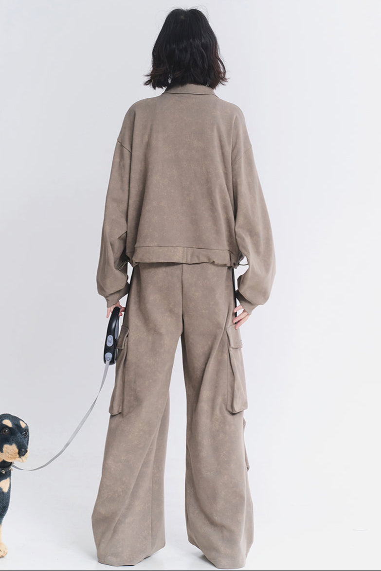 パンツ スウェットシャツ カーゴセットアップと