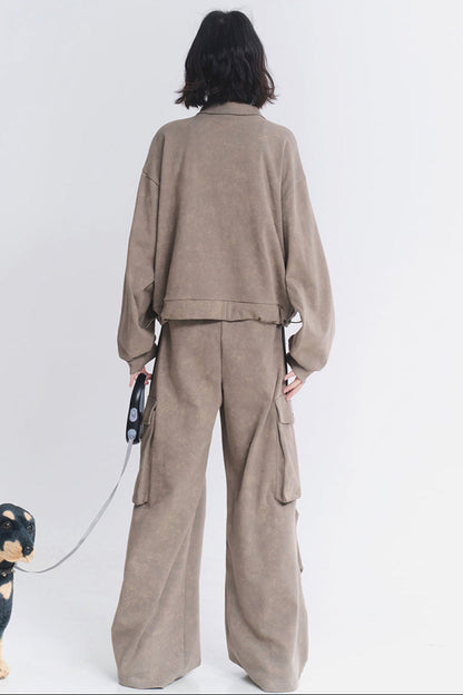 パンツ スウェットシャツ カーゴセットアップと