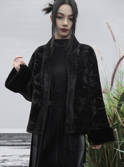 ファーチャイナベルベットアウターウェア
