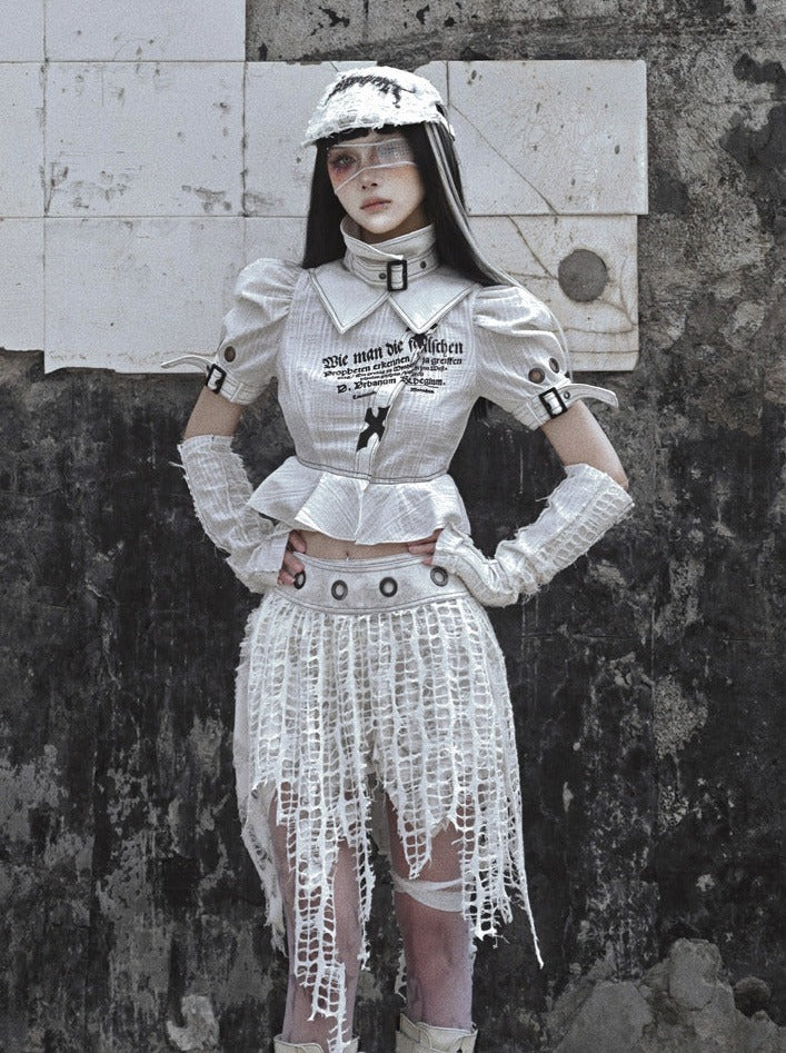 Oberteile Subkultur High Punk Farbe