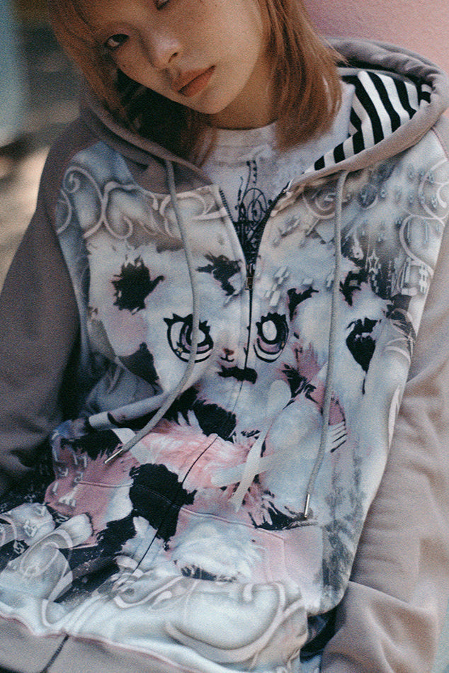 Sweatshirt Hase Hoodie Graffiti Übergroß