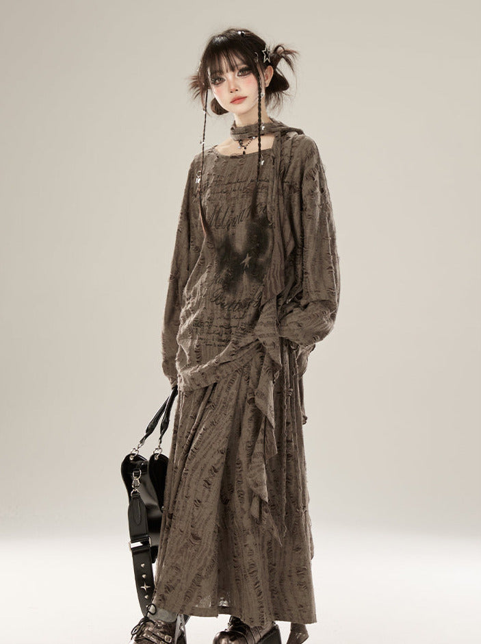 Rock Butterfly Anzug Bluse Style Waystrand Print + Top Swing