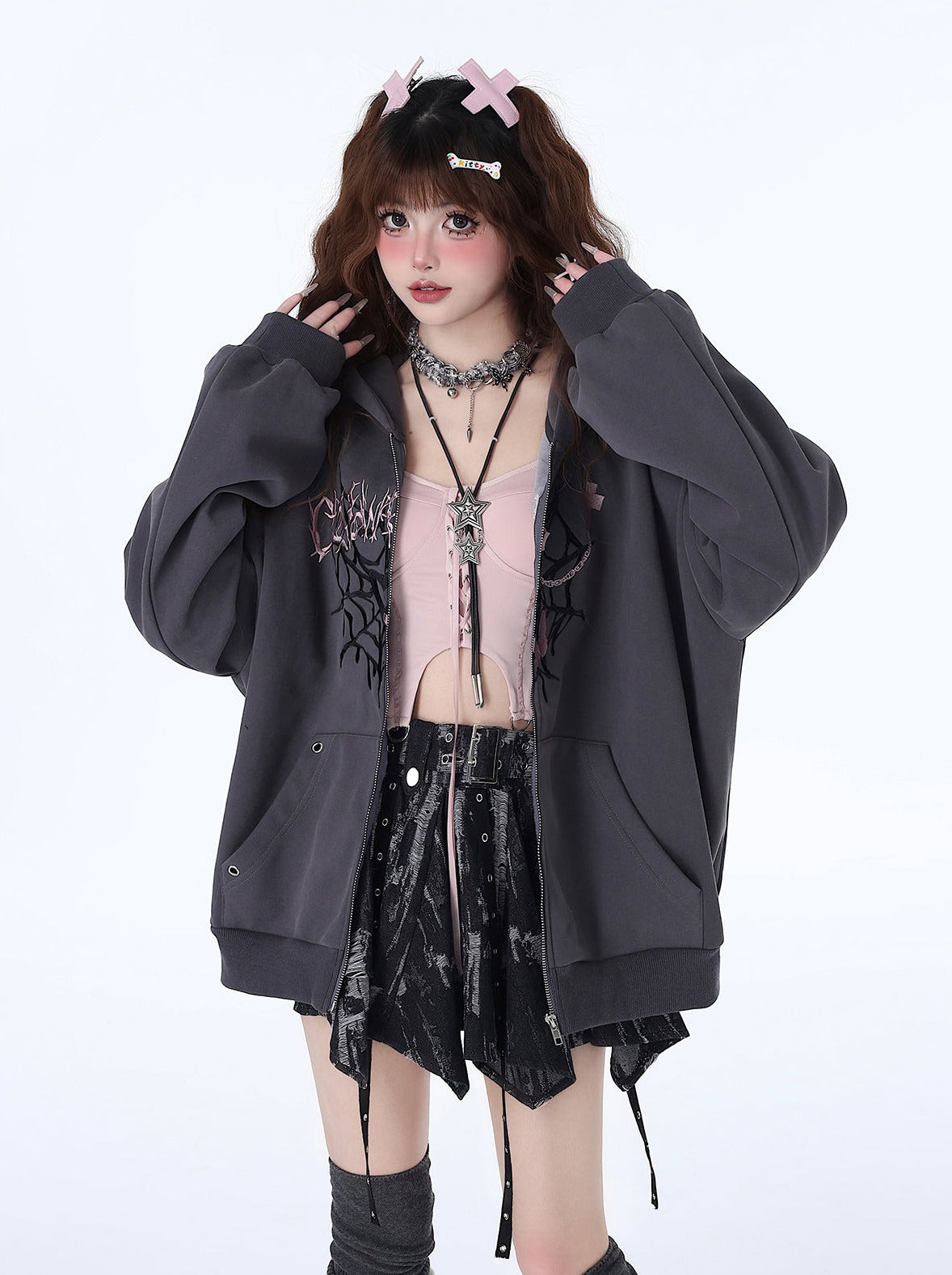 Punk Lose Süße Hoodie Nische Vielseitig