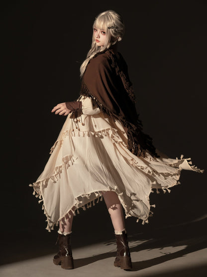 Stil Kleid Exotische Weste Cape