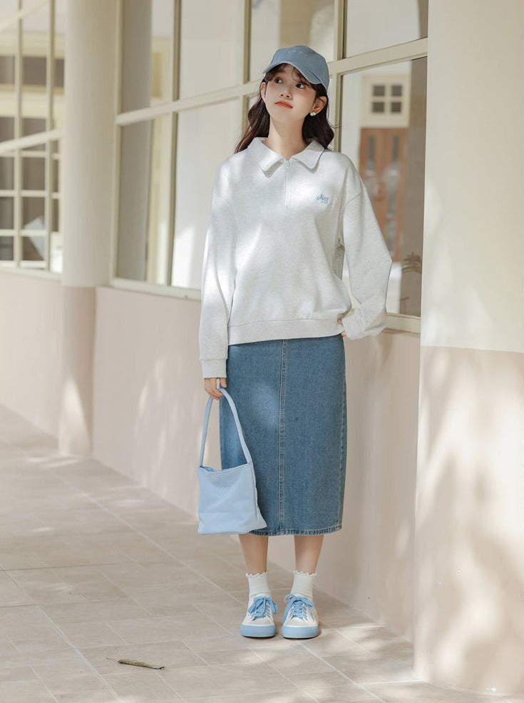 Freizeit-Poloshirts im College-Stil