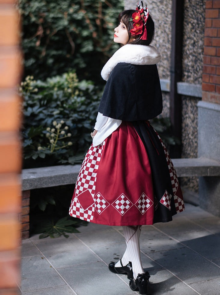 Trompete Pelz Bluse Cape + China Zubehör Quaste Schal Pullover Rock