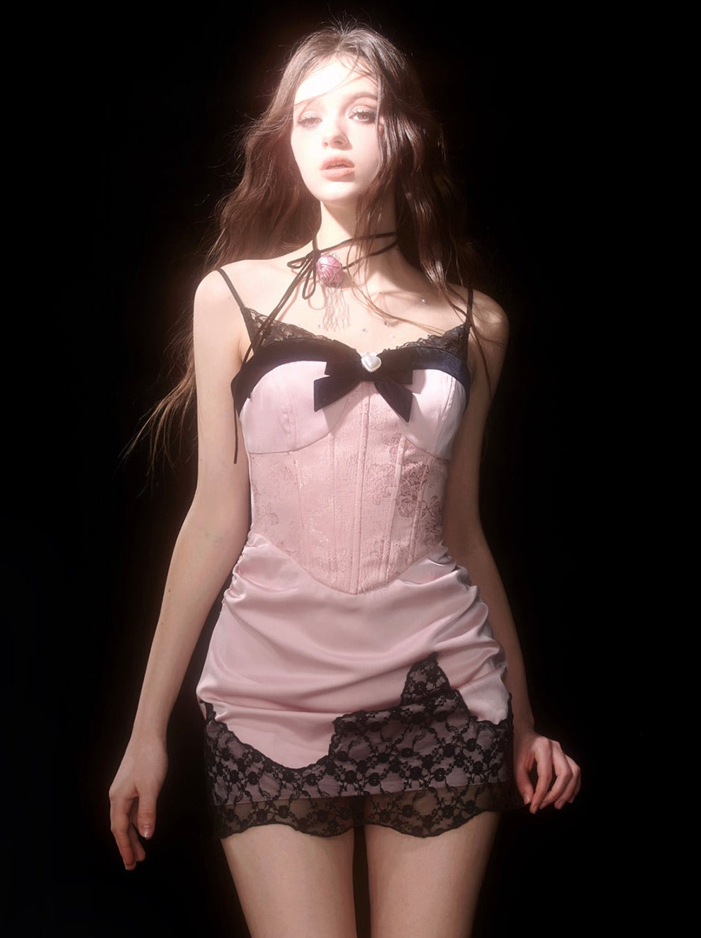 Dress Lace Cami Jacquard