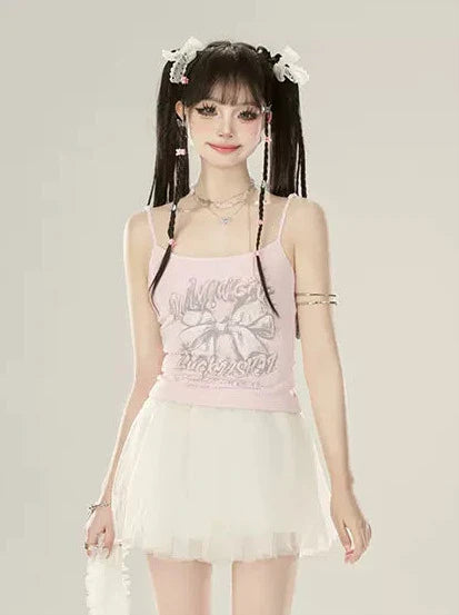 ジップガーリー+ルーズバタフライキャミソールパンツジャケットリボンスウェットシャツフード付きピンク