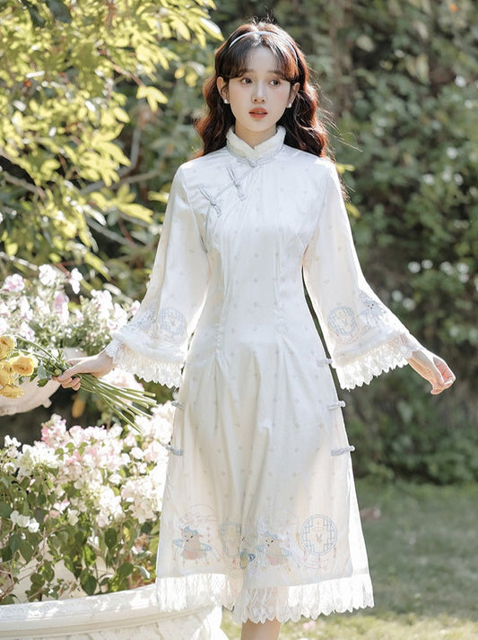 Langes Retro China Kleid