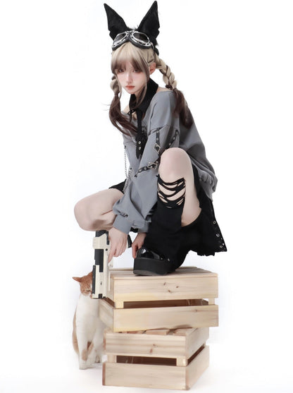 スリーププレス ドラゴン トップス + プリーツスカート